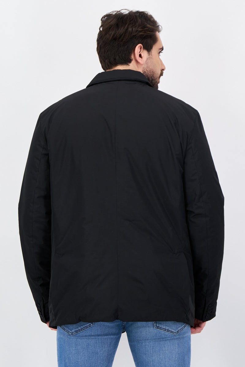 Celio Men Slim Fit Long Sleeve Plain Blazer, Black - Image 3